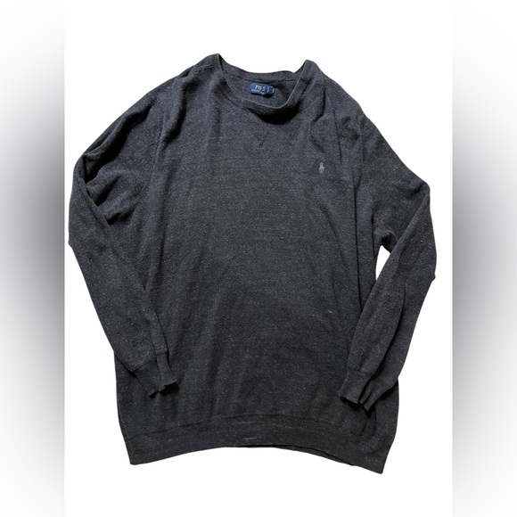 Polo Ralph Lauren Other - Polo By Ralph Lauren Sweater Men's 3XLT Dark Gray/Black Pullover Long Sleeve✅